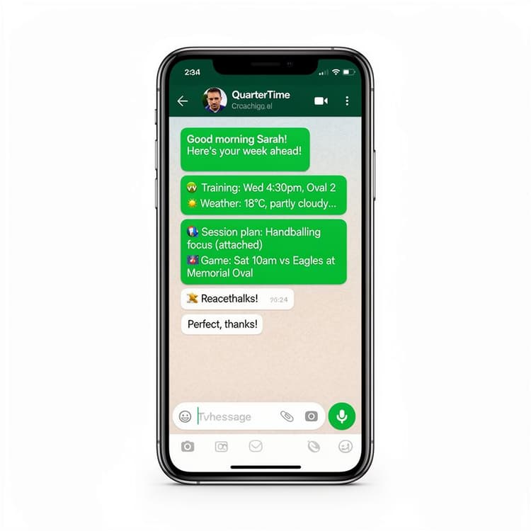 QuarterTime app on a phone